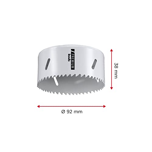 kwb Hss Bi-Metal Hole Saw diameter 92 Mm, 8% Cobalt Alloy With Progressive Vario-toothing and High Precision for Versatile Use - Image 4