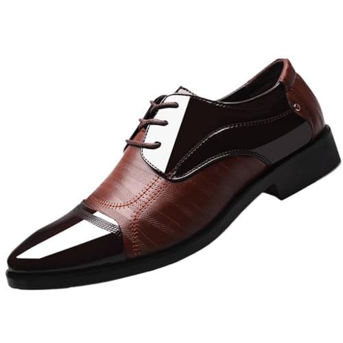 Men's Height Increasing Formal Shoes Lace-up Cap Toe Design Comfort Orthopedic Casual Business Non Slip Dress Faux Leather