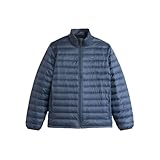 100% POLYAMIDE Levi\'s® - Doudoune Fine Bleue matelassée à Coupe Droite et avec Un col Montant - Taille l