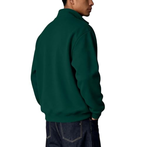 Mens Pullover Quarter Zip Fleece Mockneck 1/4 Zipper Graphic Sweatshirts - image 5