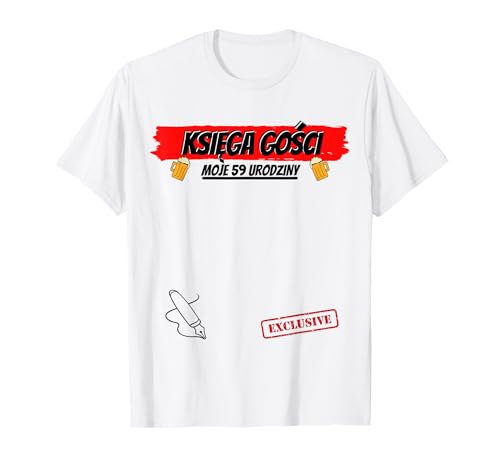 Libro de visitas Polaco Polonia Ksiega Gosci 59 años cumpleaños Camiseta