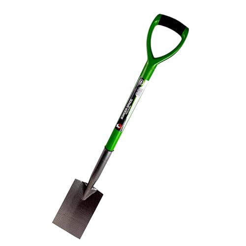 Easy Shopping Border Spade Carbon Steel with Soft Grip D Handle Strong Versatile and Durable Heat Treated and Oil Cooled Metal perfect for Gardeners Builder Industrial Work