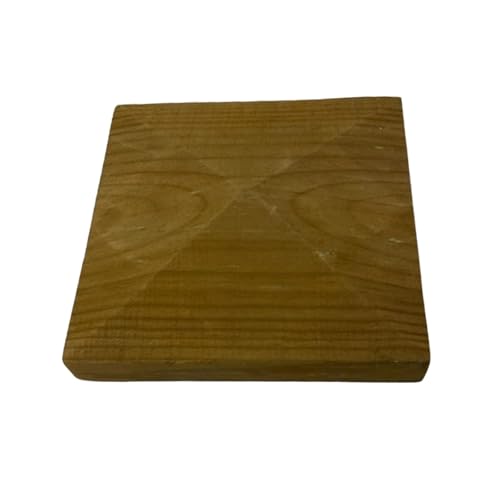 Tanalised Fence Post Caps for 90mm Newel Posts – Treated Timber Pyramid Post Tops for Garden Fencing & Decking