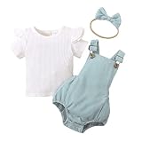 wojonifuiliy01 Bekleidungsset Mädchen Baby Kleidung, Fotoshooting Geburtstag Schöne Casual Sommer Mode Babykleidung Mädchen 6 12 Monate Kleinkinder Kleidung Mädchen (Blue, 3 Months)