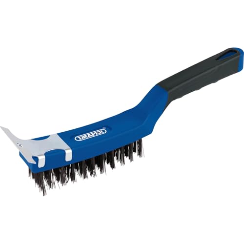 Draper Wbsc10 Wire Scratch Brush Con Raschietto (285 Mm), Blu