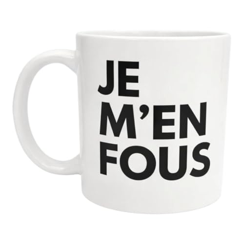 FILOUFACE Mug Je m'en fous Tasse originale humour décalé fun idée cadeau anniversaire Noël amis collègues
