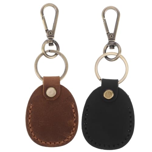 Milisten Elegant Key Bag for Access Card Suede Key Holder Card Storage Pouch
