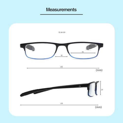 Image of SPECSMAKERS Reading Glasses For Men & Women | Eyeglasses | Spectacles | Full Rim Rectangle Frame Glasses | Black