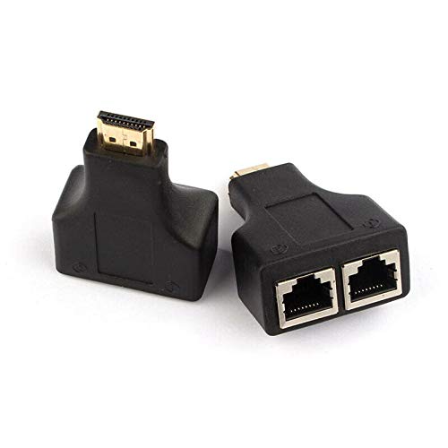 3NH® 4X(HDMI to Dual Port RJ45 Network Cable Extender Over by Cat 5e / 6 1080p V8L7)-picture-14