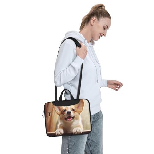 Bolso Tote para Laptop Corgi 15.6" Negro miniatura 7