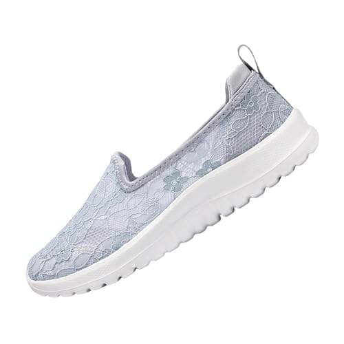 Chaussures plates en dentelle anti-transpiration et légères pour femme