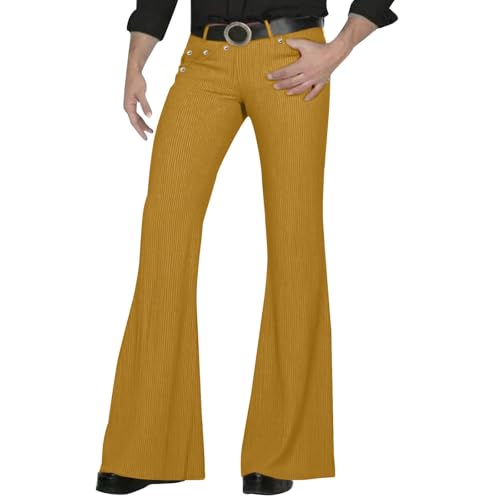 Men's Casual Pants Retro Wide Leg Stretch Flare Trousers Comfortable Streetwear Performance Bottoms for Daily