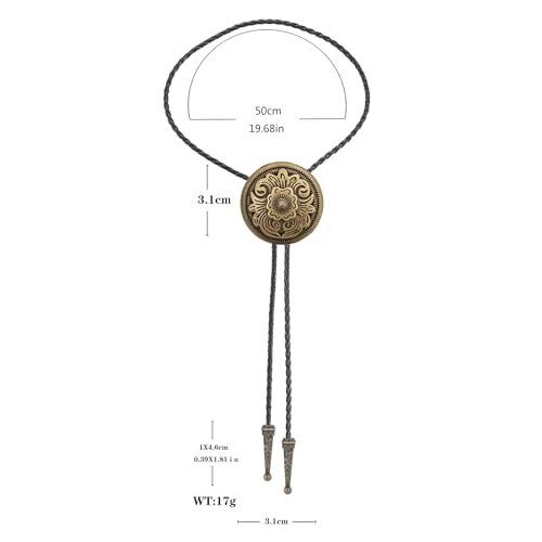 Image of Jeilwiy Bolo Tie for Men, Western Bolero Tie Cowboy Ties Native American Cowgirl Bolo Tie Accessories for Men Women