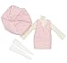 XYZLEO Bambola 1/6 BJD Abito Invernale Rosa con Basco（Non includere Bambole e Scarpe da Bambola）