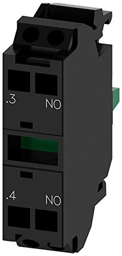 Siemens 3SU14001AA103BA0 Contact Module, 1NO, Spring Terminal, Front Plate Mounting