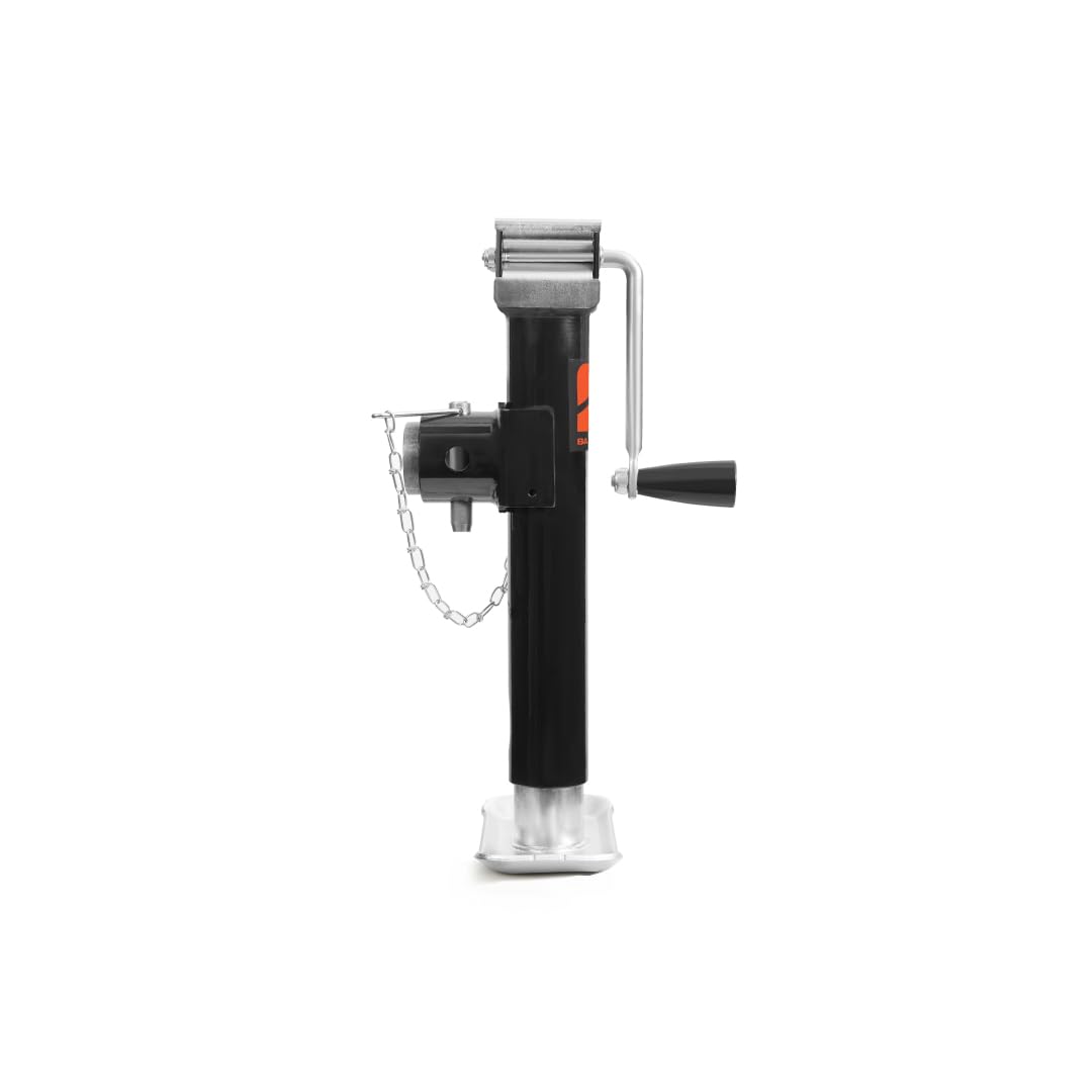 Bastion Distribution Weld-On Side-Wind Jack | Adjustable Drop Leg | Heavy Duty | 5000lb Capacity | Trailer Stabilizing Jack for RVs, Campers, &amp; Utility Trailers | BD-SW-5000-WD