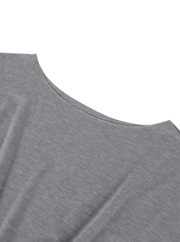 Image of SOFIA'S CHOICE Women's Off The Shoulder T Shirt Crop Top Casual Summer Dolman Sleeve Asymmetrical Cinched Waist Tops