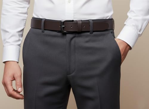 Image of WildHorn Leather Belt for Men | Casual Leather Belt For Men | Free Size | Adjustable I 48 inches length | Waist upto 44 inches.