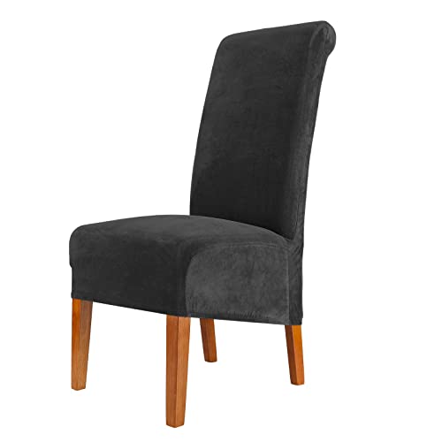CMAKER Velvet Dining Chair Covers, Stretch Large Chair Slipcover