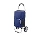 ASDFGHT Wózek do Pokonywania Schodów Zdejmowana Torba na Zakupy o Dużej Pojemności, Wbudowana Termoizolacyjna Folia Blaszana, Grube Aluminiowe Kółko 21cm Ciche (Color : Blu, Size : A)
