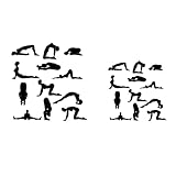 iplusmile Yoga Wandtattoo Selbstklebender Pvc Wandsticker Mit Yoga-posen Langlebig Abnehmbar Für Wohnzimmer Schlafzimmer Und Yoga Räume Einfache Anbringung Ohne Rückstände