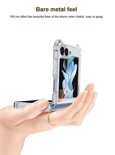 Image of BOUNCEBACK Transparent Shockproof Case /Cover for Samsung Galaxy Z Flip5 / Galaxy Flip 5 Case Cover - (Clear | Rubber)