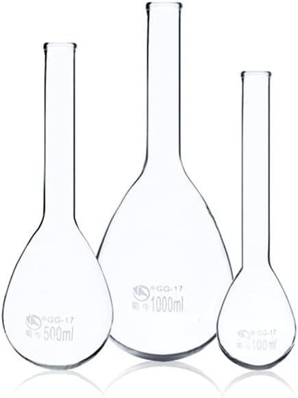 1Pcs Lab 100ml/250ml/500ml/1000ml Kjeldahl Round Bottom Long Neck Borosilicate Glass Flask for Nitrogen Determination (Size : 500ml)