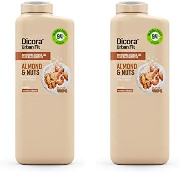 Dicora Urban Fit Gel de Baño Vitamina B Almendras & Nueces 400 ml (Paquete de 2)
