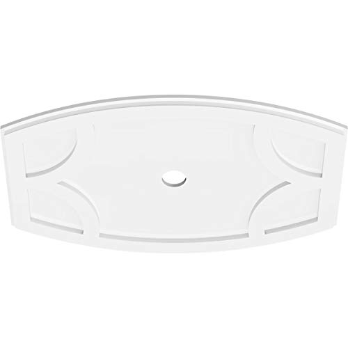 Image of Ekena Millwork CMP28X18KY-02000 Kailey Architectural Grade PVC Contemporary Urethane Ceiling Medallions 28 inchW x 18 5 /8 inchH x 2 inchID x 15 inchC x 1 inchP