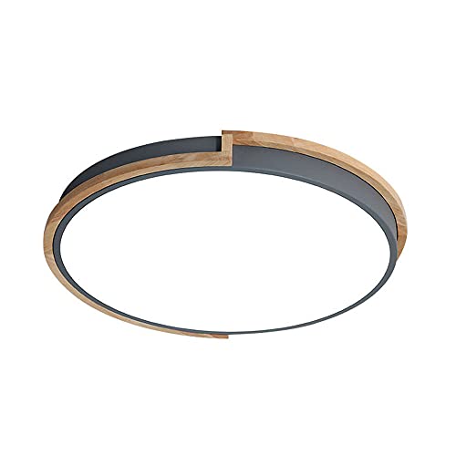 JXYDJH Plafonnier LED Rond Macarons Color, 36 W, Finition Chêne Ultra-mince (50 Cm), Style Moderne, Intensité Variable (3000K-4500K-6000K), Idéal Pour...