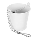 Levemolo Comedero Metálico para Jaula de Loros con Campana Colgante Soporte Estable Anti-caída para Agapornis y Periquitos Taza Pequeña Multiuso para Alimentación y Jaulas