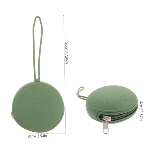2pcs Portable Pacifier Storage Container Zipper Silicone Coin Purse Keychain for Boys and Girls Travel2