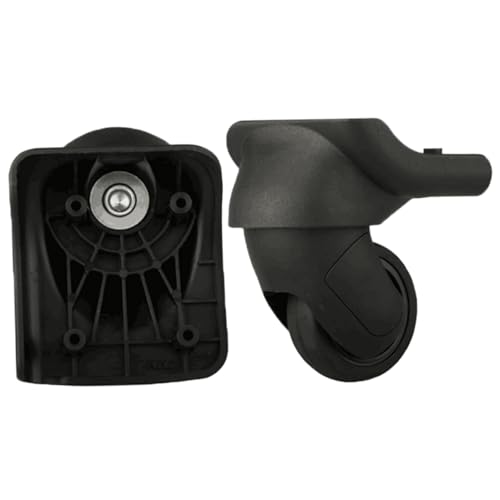 2Pcs Luggage Wheels 360° Rotating Wear-Resistant Black Plastic Suitcase Wheels Replacement for Travel Luggage Replacement Accessories Suitcase