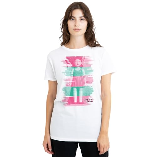 T-shirt Squid Game Younghee blanc manches courtes pour fan de pop culture