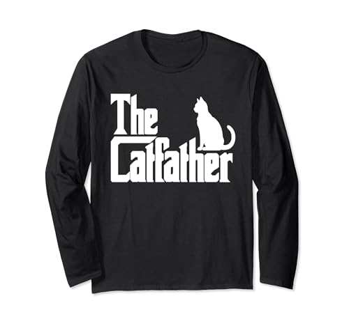 The Catfather - Cadeau amusant pour la fête des pères - Pour les amoureux des chats Manche Longue
