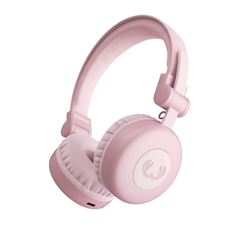 Fresh 'n Rebel Code Core, Bluetooth-Kopfhörer on-Ear, kabellos, 30 Stunden Spielzeit, mit Mikrofon und Sprachassistent, Lautstärkeregler und Wiedergabe/Pause-Tasten, faltbar (Pastel Pink)