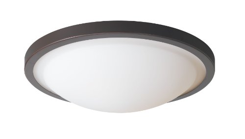 Woodbridge Lighting 31030WL-MAB Energy Saving Flush Mount, Mahogany Bronze
