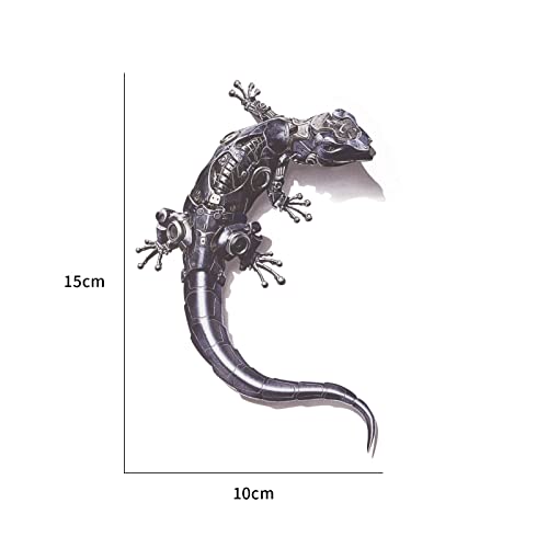 3D Gecko-Form Aufkleber Selbstklebend Reflektierend Wasserdicht Abziehbilder für Auto LKW Motorrad Fenster Stoßstange Wand, Grau