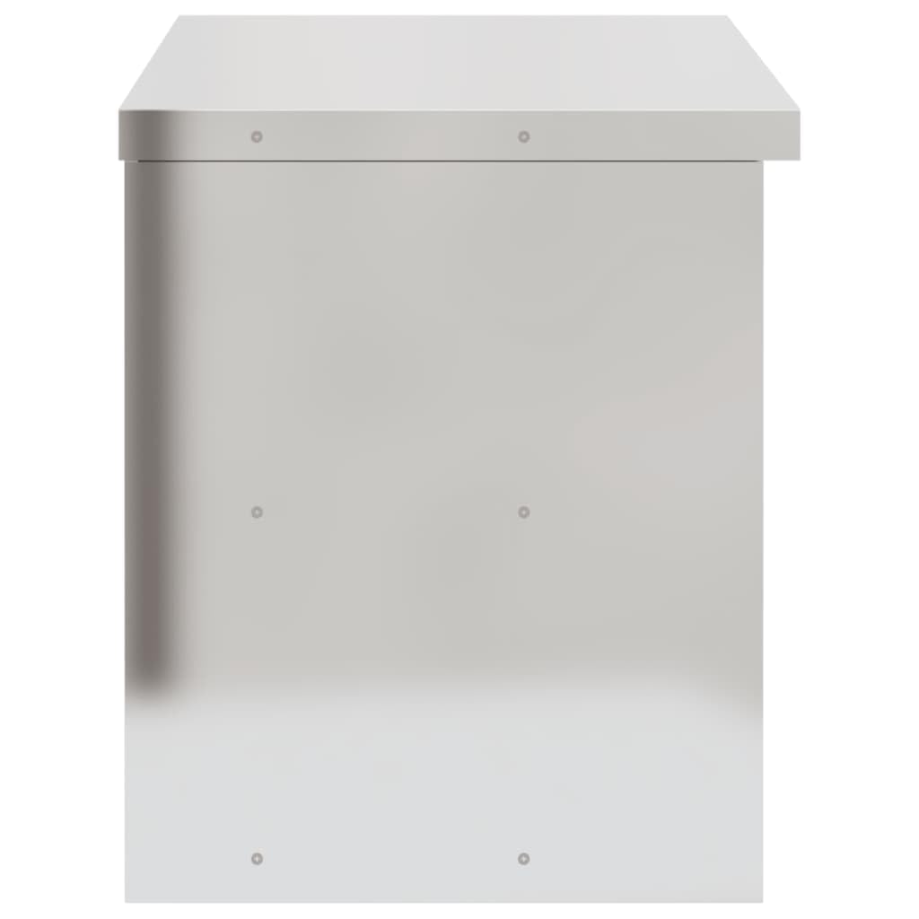 vidaXL Armoire Murale de Cuisine avec Portes Coulissantes, Placard Suspendu avec Compartiment, Meuble de Rangement Restaurant, INOX