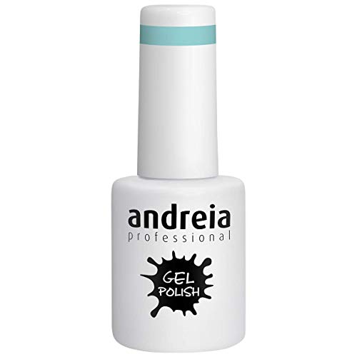 Andreia Vernis Gel Semi-Permanent pour Lampe UV/LED - Vernis Ă Ongles Couleur Intense Tenue 4 Semaines pour French Manucure - Couleur 201 Bleu - Nuances de Clair - 10.5 ml