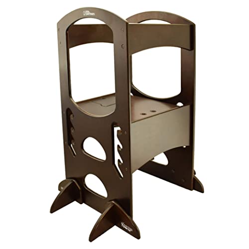 Little Partners® Kids Learning Tower® - Adjustable Height Kitchen Step Stool for Toddlers - Encourages Learning, Independence and Engagement (Dark Cherry)
