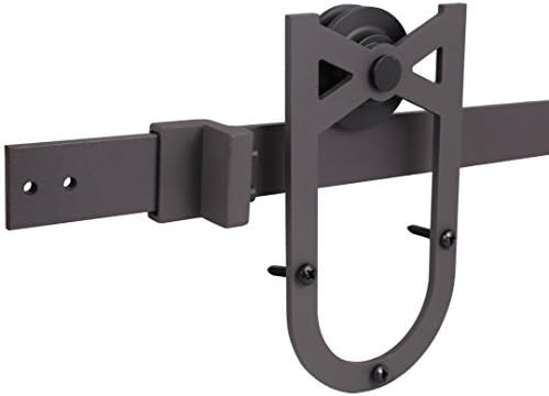 TMS SlidingDoorHardware-OJ-TSQ07-ORB Horseshoe Barn Wood Sliding Door Hardware Set, American Antique