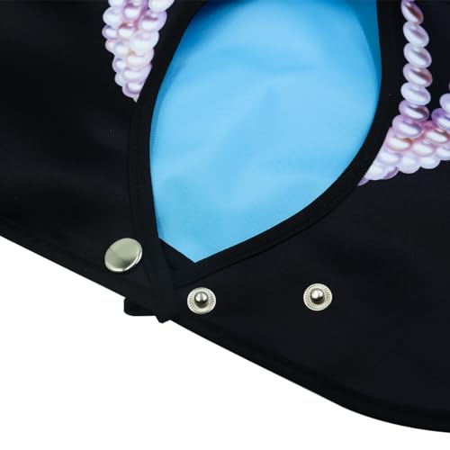 Tiardey Black Adult Bibs for Elderly Waterproof Adult Bib for Eating Adult Bibs - Pearl Style - Image 4