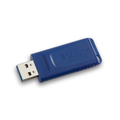 Image of Verbatim 64GB USB 2.0 Flash Drive - Cap-Less & Universally Compatible - Blue