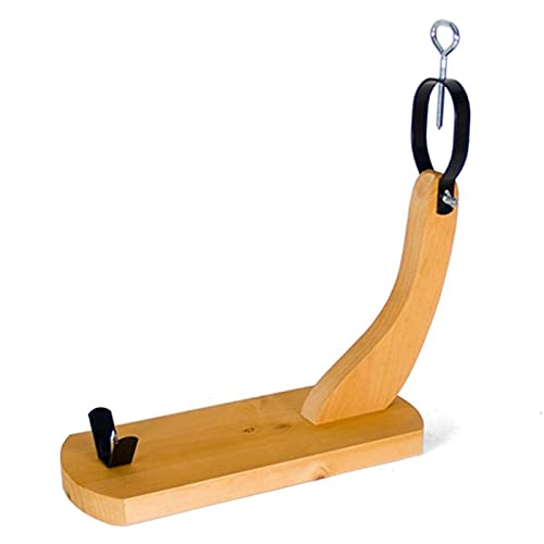 Soporte jamonero de madera modelo Góndola 39 x 40 x 16 cm. Soporte para pata y paleta de jamón serrano e ibérico con agarres metálicos