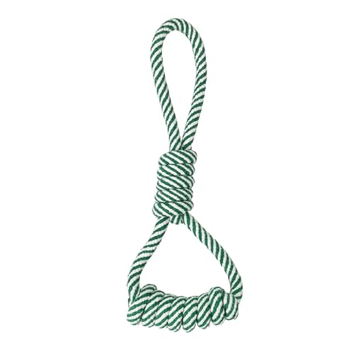 犬 ロープおもちゃ 噛むおもちゃ 綿ロープ コットン 小・中型犬 グリーン 頑丈 ペット用 犬用ロープ玩具 ストレス解消 運動不足解消 歯磨き 清潔 耐久性 ノット1