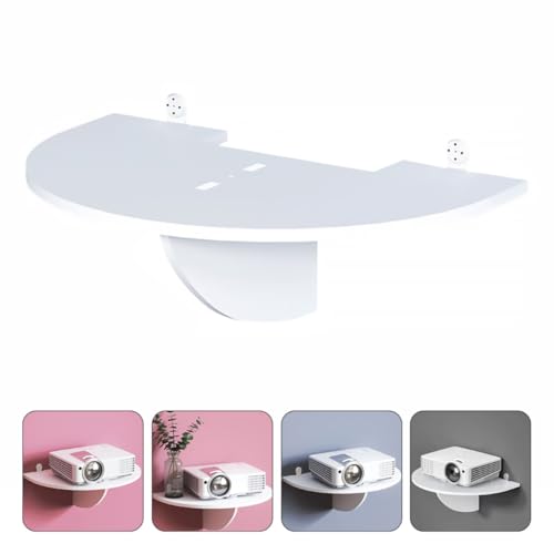 Soporte de proyector sin perforaciones MAGICLULU, estante de pared espacioso 8