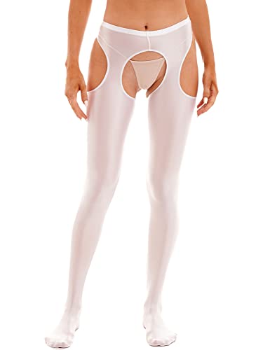 Image of CHICTRY Women's Tights Control Top Pantyhose Toe Garter Belt Hollow Out Stockings Panties
