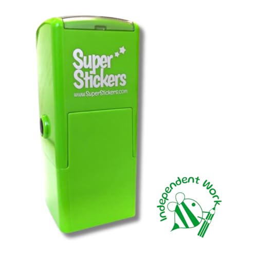 Tampon pour enseignant Superstickers vert de travail indépendant auto-encreur 23mm