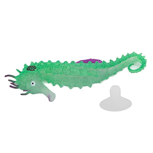Tnfeeon Cavalo marinho simulado de aquário, ornamento de cavalo marinho falso de silicone realista,